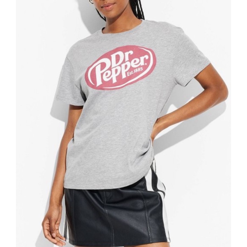 Dr. Pepper Women’s Heather Gray Short Sleeve Graphic Tee